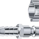 Переходник штуцер ″елочка″, 10 мм - рапид штуцер,с обжимным хомутом, ЗУБР Профессионал 64918-10