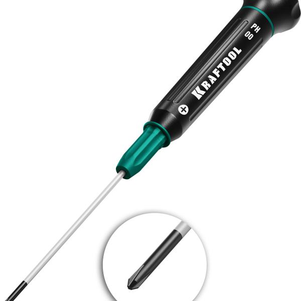 Отвертка PH 00  для точных работ, Precision, KRAFTOOL, 25682-00