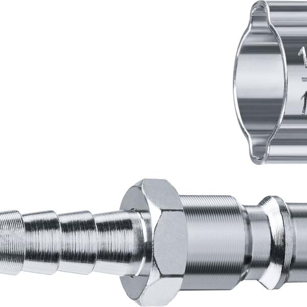Переходник штуцер ″елочка″, 8 мм - рапид штуцер,с обжимным хомутом, ЗУБР Профессионал 64918-08